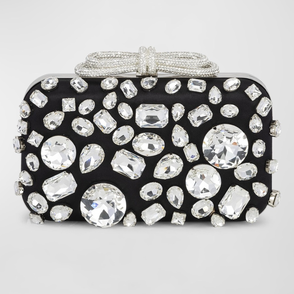 MACH & MACH
Bow Strass Satin Clutch Bag - Picture 3 of 16